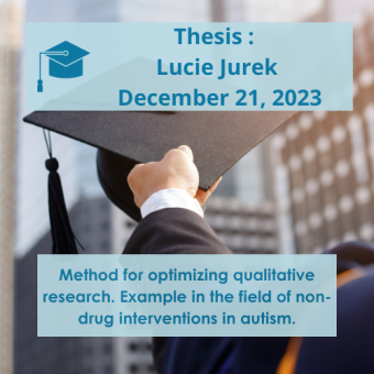 PhD defense of Lucie Jurek on December 21, 2023 