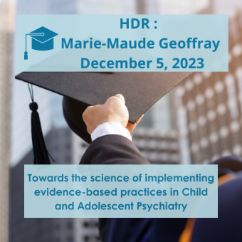 HDR defense of Marie-Maude GEOFFRAY on December 5, 2023