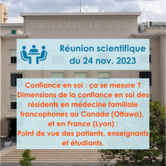 Réunion scientifique 24 Novembre 2023 à 12h30