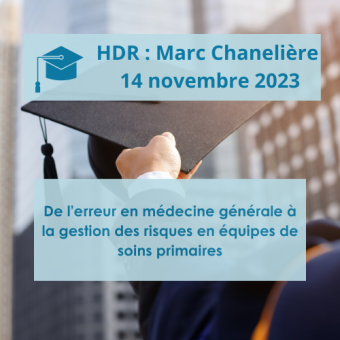 Soutenance HDR de Marc CHANELIERE le 14 Novembre 2023