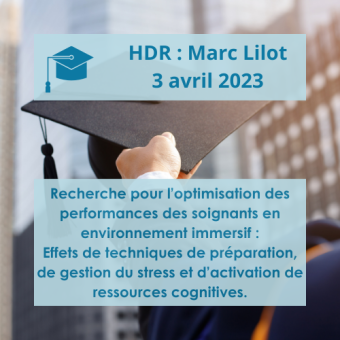 Soutenance HDR de Marc LILOT le 3 avril 2023
